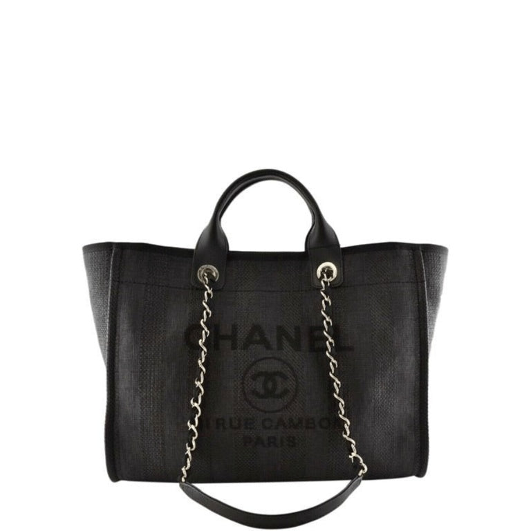 Anum Bags CHL CANVAS LARGE BLACK TOTE BAG 38CM A66941