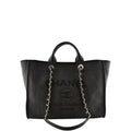 Anum Bags CHL CANVAS LARGE BLACK TOTE BAG 38CM A66941