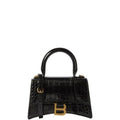 Ezyycart Bags BALENCIAGA CROC HOURGLASS BAG BLACK 23CM