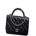 Anum Bags CHL HAND-HELD OBLIQUE CROSS BAG BLACK 6.7IN/19CM