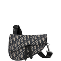 Anum Bags DIR MINI SADDLE BAG OBLIQUE JACQUARD BEIGE AND BLACK