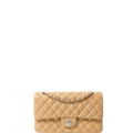 Anum Bags CHL CLASSIC HANDBAG SILVER HARDWARE BEIGE