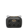 Ezyycart Bags dir SMALL CARO ZIPPED POUCH BLACK CANNAGE LAMBSKIN S5045UNSQ M900