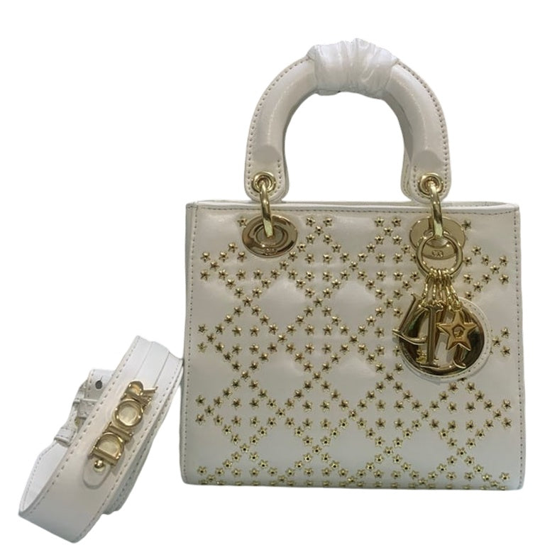 Ezyycart Bags DIR MINI LADY DIR LUCKY STAR BAG WHITE 17CM