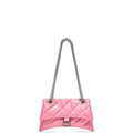 Ezyycart Bags BALENCIAGA CRUSH SMALL CHAIN BAG QUILTED IN PINK 25CM