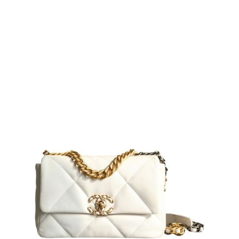 Anum Bags CHL 19 FLAP BAG WHITE 32CM