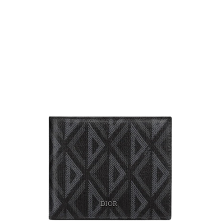 Anum Bags dir WALLET BLACK CD DIAMOND CANVAS 11CM 2ESBH027DCO H43E