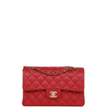 Anum Bags CHL CLASSIC SMALL FLAP BAG DARK RED CAVIAR 26CM