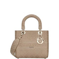 Ezyycart Bags DIR LADY D LITE BAG BEIGE CANNAGE EMBROIDERY 24CM M0565OREYM919