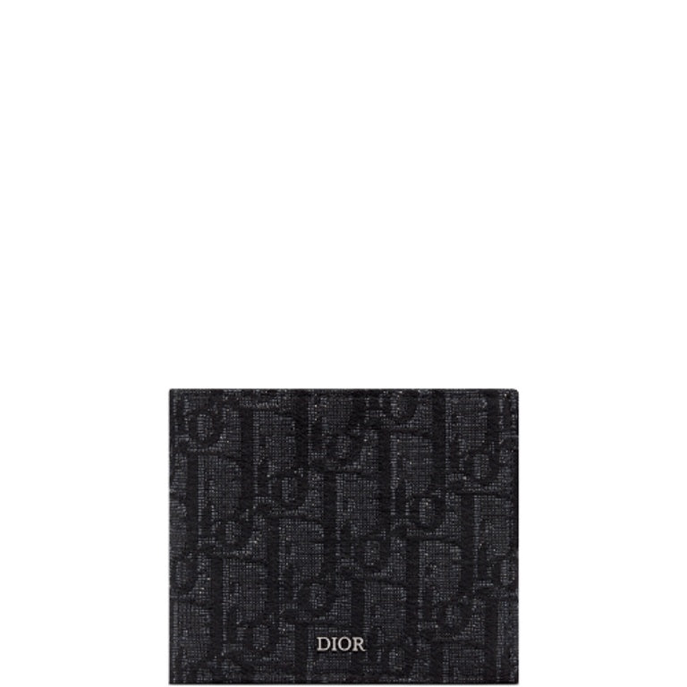 Ezyycart Bags dir WALLET BLACK OBLIQUE JACQUARD 11CM 2ESBH072YSEH03E