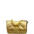Anum Bags CHL 19 FLAP BAG IN GOLD LAMBSKIN 25CM
