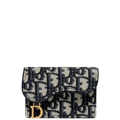 Ezyycart Bags dir SADDLE FLAP CARD HOLDER BLUE OBLIQUE JACQUARD S5611CTZQ_M928