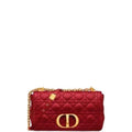 Ezyycart Bags DIR CARO BAG SAND MEDIUM SUPPLE CANNAGE CALFSKIN RED 28CM