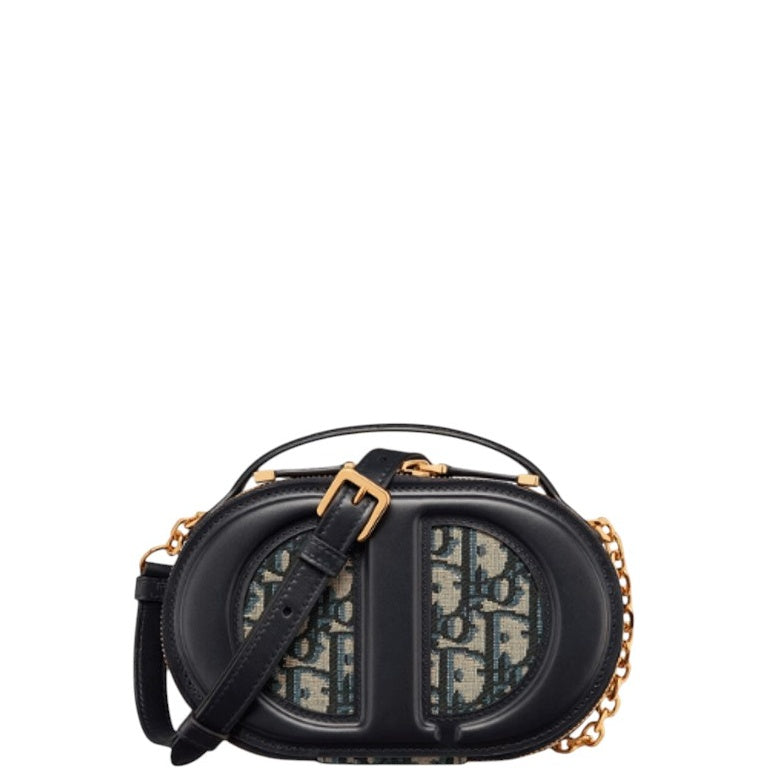 Ezyycart Bags DIR SIGNATURE OVAL CAMERA BAG BLUE DIR OBLIQUE JACQUARD 18CM