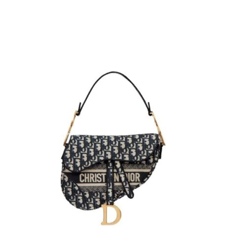 Anum Bags DIR SADDLE BAG DIR OBLIQUE EMBROIDERY BLUE 24CM