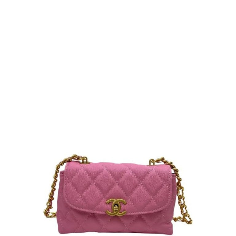 Anum Bags CHL FLAP BAG WITH CHAIN PINK 20CM