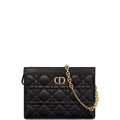 Ezyycart Bags dir CARO ZIPPED POUCH WITH CHAIN BLACK S5106UWHC_M900