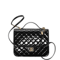 Anum Bags CHL SMALL FLAP BAG WITH TOP HANDLE BLACK AS3652