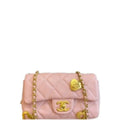 Anum Bags CHL FLAP BAG WITH HEART CC CHARM PINK 20CM