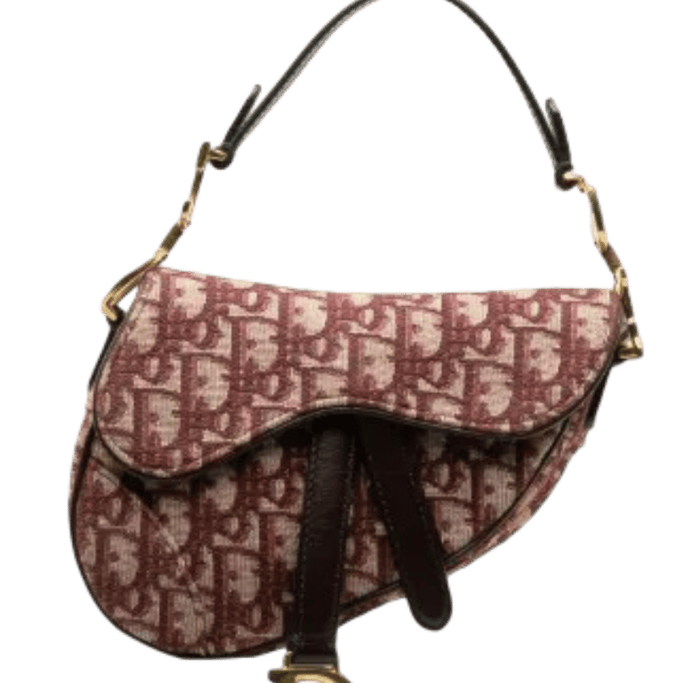 Ezyycart Bags DIR SADDLE BAG DIR OBLIQUE EMBROIDERY RED 24CM