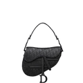 Anum Bags DIR SADDLE BLACK OBLIQUE EMBOSSED 25CM