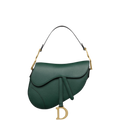 Ezyycart Bags DIR SADDLE WITH STRAP GRAINED CALFSKIN GREEN
