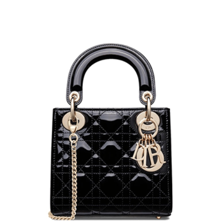 Ezyycart Bags DIR SMALL LADY DIR BAG BLACK PATENT 17CM