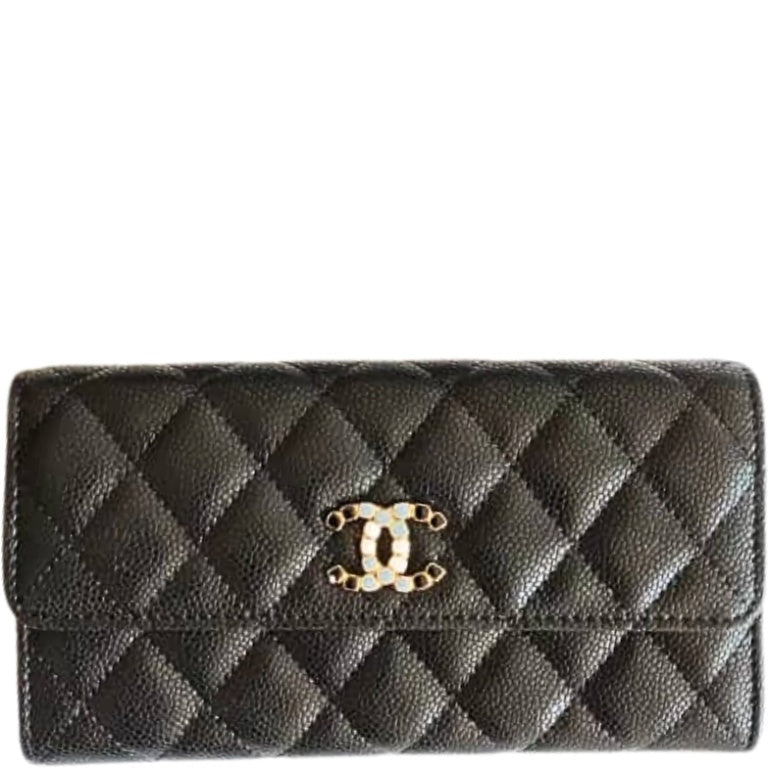 Anum Bags CHL 19 QUILTED BLACK LEATHER WALLET