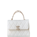 Anum Bags CHL FLAP PHONE HOLDER WITH CHAIN WHITE 18CM/7.1IN