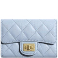 Anum Bags CHL 2.55 FLAP CARD HOLDER LIGHT BLUE WALLET