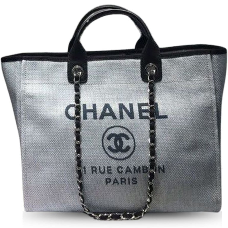 Anum Bags CHL DEAUVILLE TOTE CANVAS BAG LIGHT GREY
