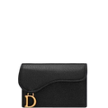 Ezyycart Bags dir SADDLE FLAP CARD HOLDER BLACK GOATSKIN S5611CCEH_M900