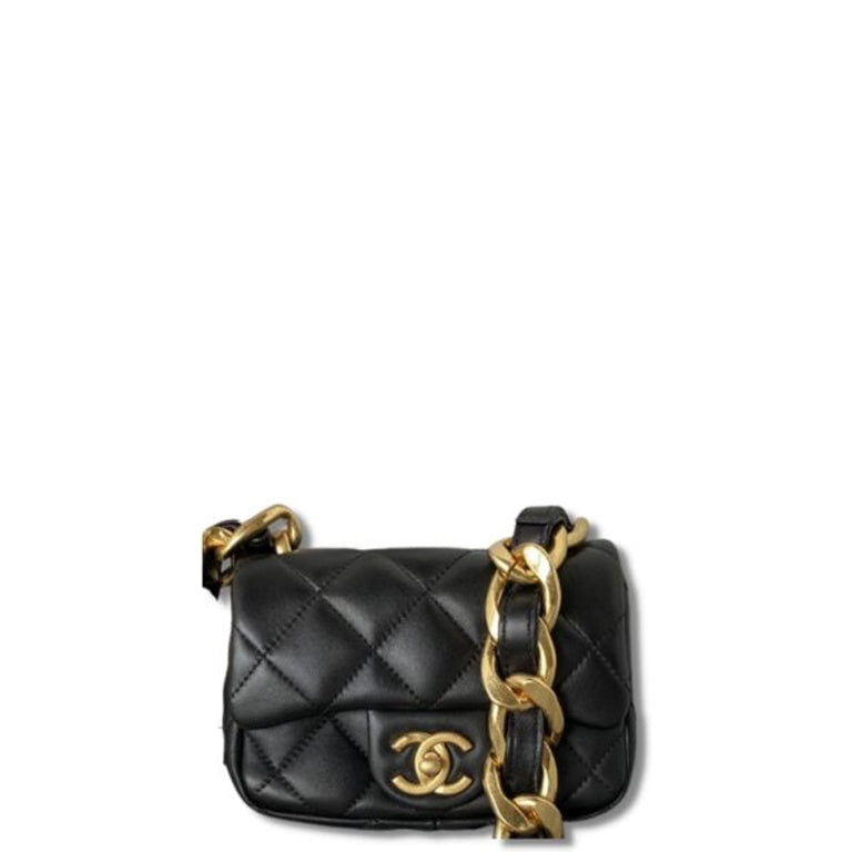 Anum Bags CHL MINI FLAP BAG BLACK 6.6IN/17CM