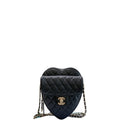 Anum Bags CHL MINI HEART BAG BLACK 7IN/18CM