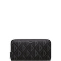 Ezyycart Bags dir ZIPPED LONG WALLET BLACK CD DIAMOND CANVAS 19.5CM 2ESBC252DCO H43E
