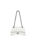 Ezyycart Bags BALENCIAGA CRUSH SMALL CHAIN BAG QUILTED IN WHITE 25CM