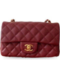 Anum Bags CHL CLASSIC HANDBAG GOLD TONED HARDWARE BURGUNDY