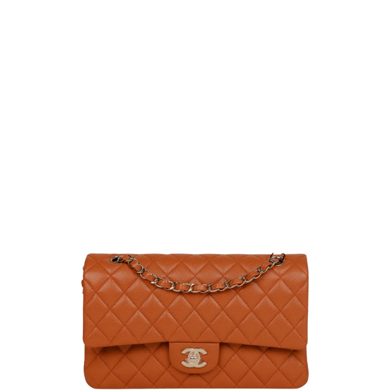 Anum Bags CHL CLASSIC MEDIUM LAMBSKIN FLAP BROWN AND GOLD 25CM
