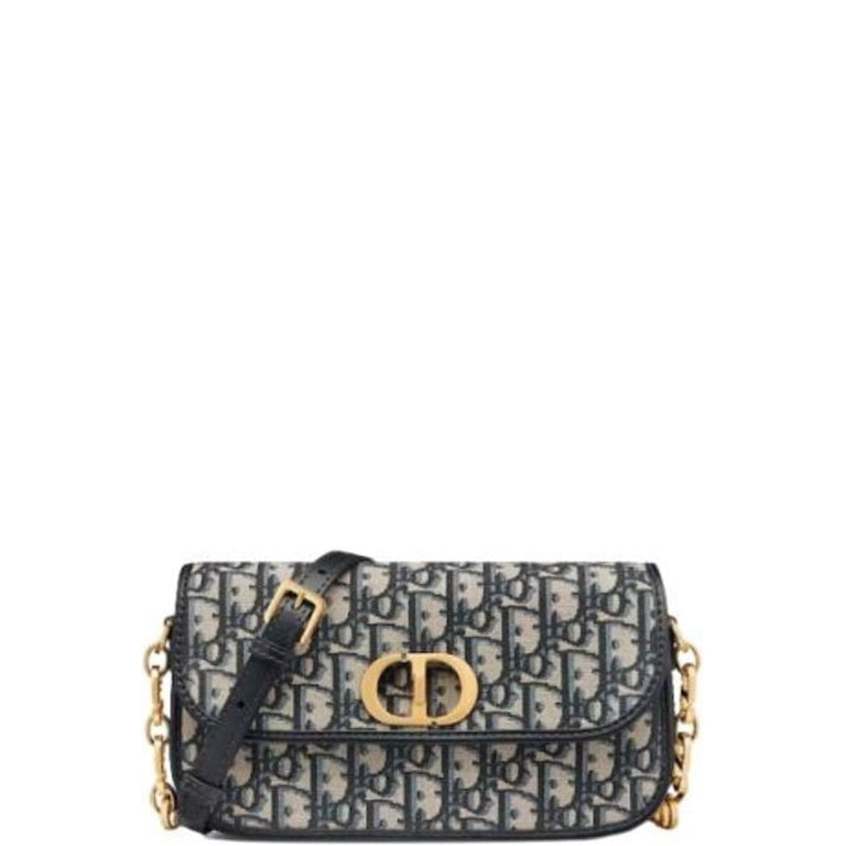 Ezyycart Bags DIR 30 MONTAIGNE AVENUE BAG BLUE DIR OBLIQUE JACQUARD 23CM