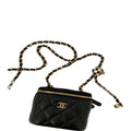 Anum Bags CHL VANITY WITH CHAIN BLACK 6.6 IN / 17 CM