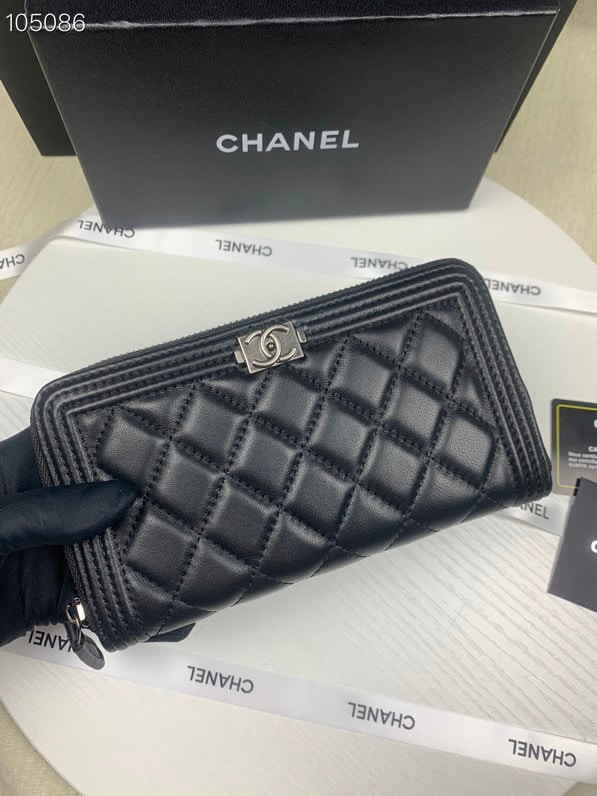 Anum Bags CHL BOY LONG ZIPPED WALLET BLACK 19.4CM