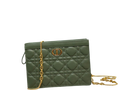 Ezyycart Bags dir CARO ZIPPED POUCH WITH CHAIN CEDAR GREEN S5106UWHC_M67H